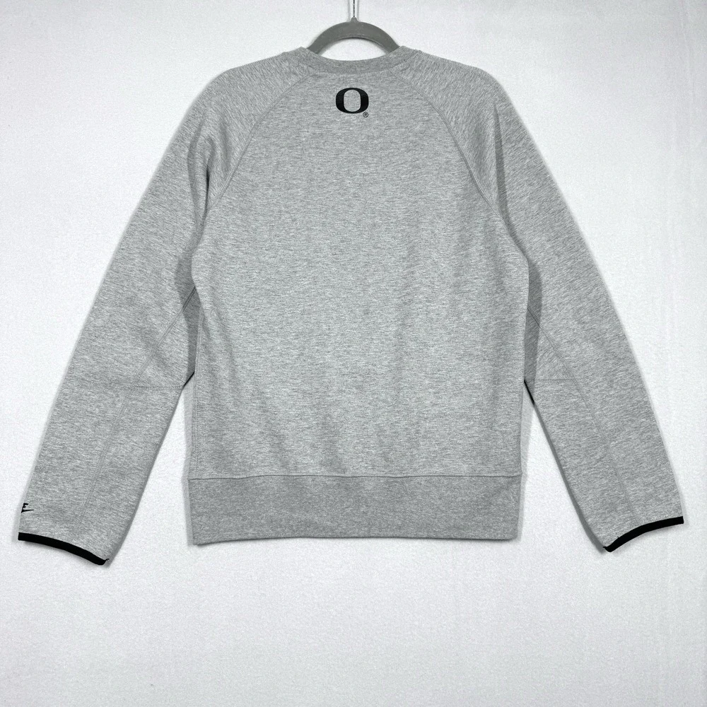 Nike Tech Fleece Oregon Ducks Sweatshirt Mens Small‎ Grey Crewneck Pullover Logo